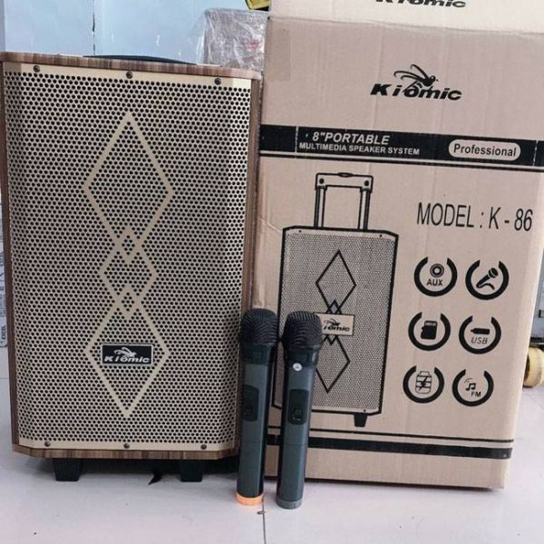 Loa karaoke Kiomic K86 kèm 2 mic không dây