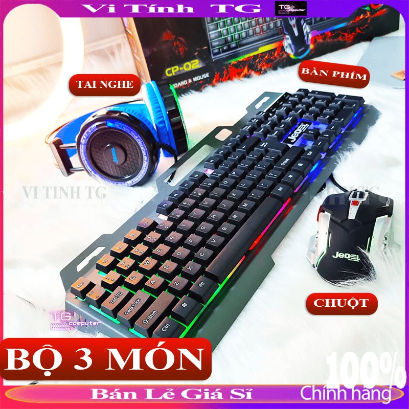 Bộ Chuột, bàn phím và tai nghe JEDEL CP 02 - Vi Tính TG