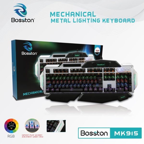 Bàn Phím Cơ Máy Tính Có Dây Bosston Mk915 Full Led