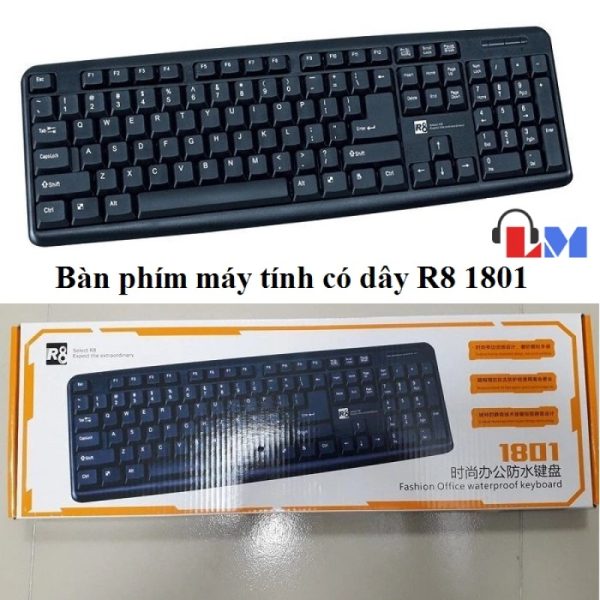 Bàn phím máy tính có dây R8 1801