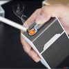Bật lửa quẹt sạc điện kiêm hộp đựng vừa gói thuốc