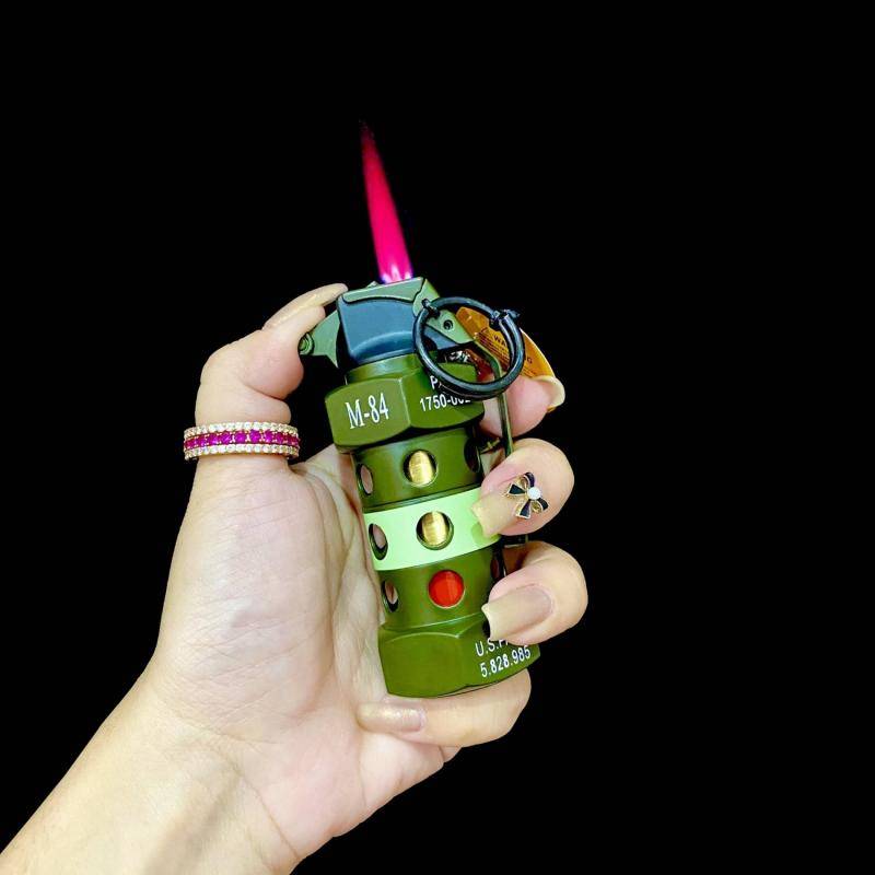 Bật lửa hình trái lựu đạn M-85 xanh size nhỏ dùng gas - Ảnh 2