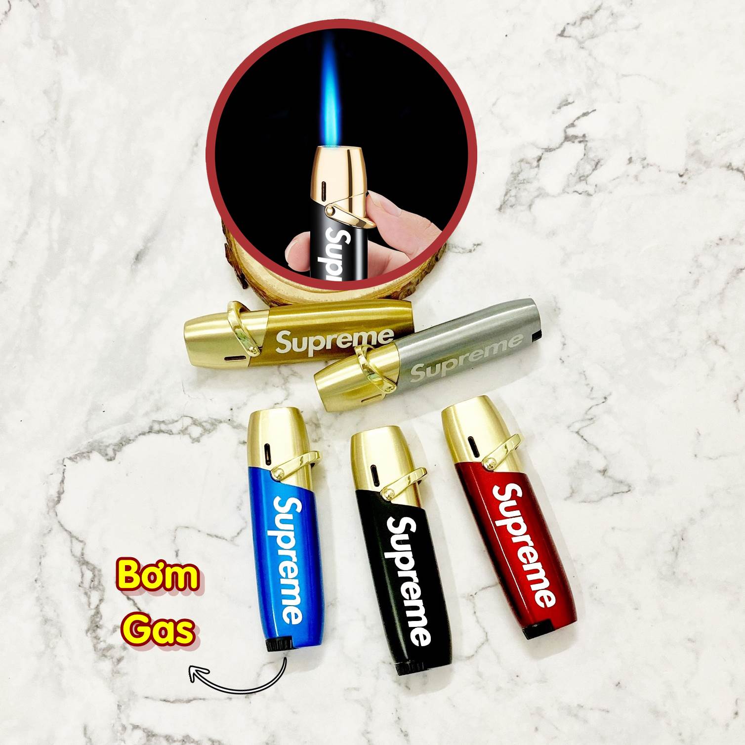 Bật lửa khè Supreme 258 xài gas - Ảnh 2