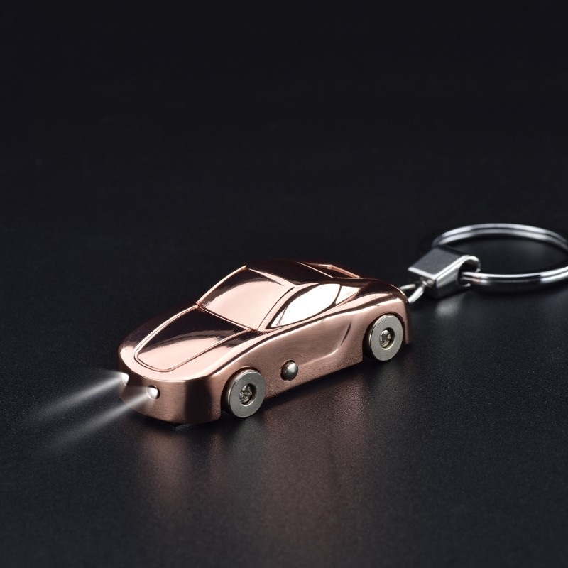 Bật lửa điện tử hình xe hơi có đèn, móc khóa