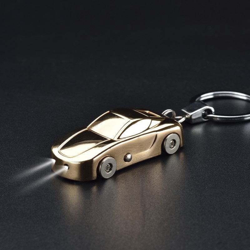 Bật lửa điện tử hình xe hơi có đèn, móc khóa