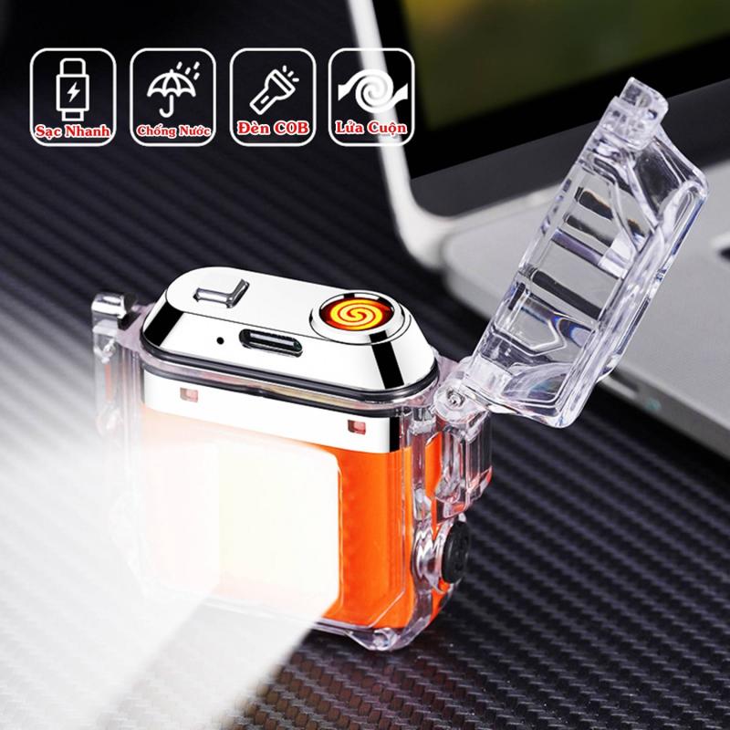Bật lửa điện có đèn COB siêu sáng