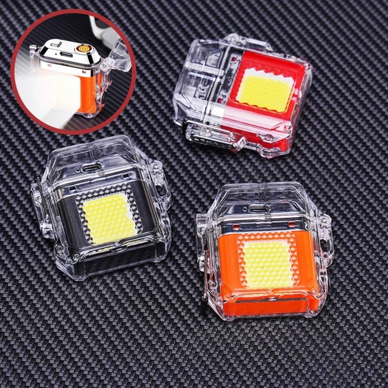 Bật lửa điện có đèn COB siêu sáng