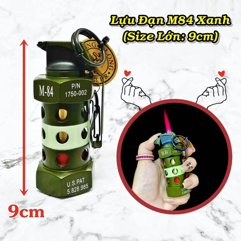 Bật lửa hình trái lựu đạn M-84 màu xanh