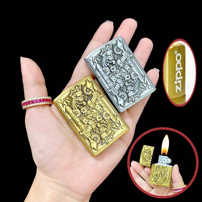 Bật lửa Zippo hình già đầu lâu dùng gas