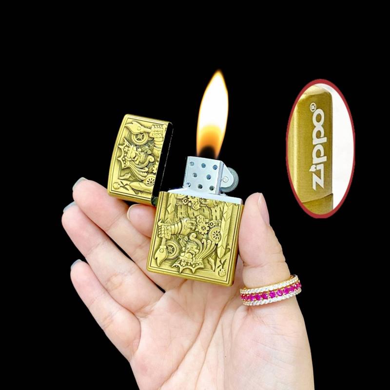 Bật lửa Zippo hình già đầu lâu dùng gas