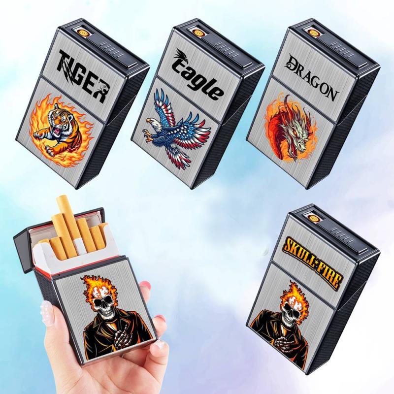 Bật lửa điện hộp thuốc nhiều hình dùng điện