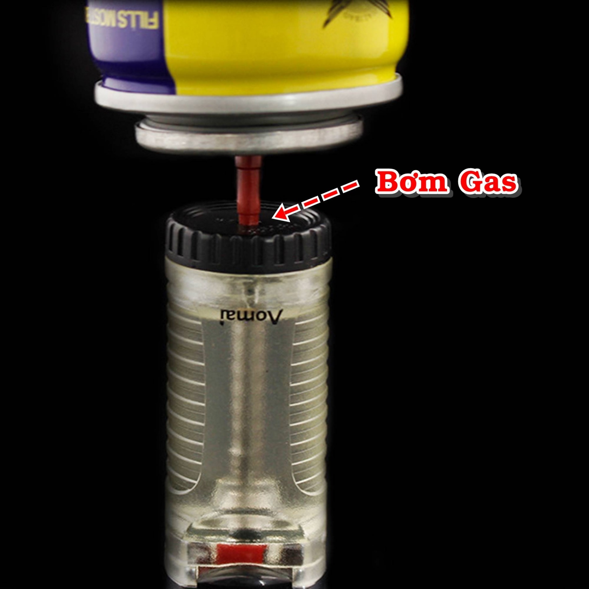 Bật lửa Aomai 7102 ma trơi lửa bay gas lộ thiên AM7102