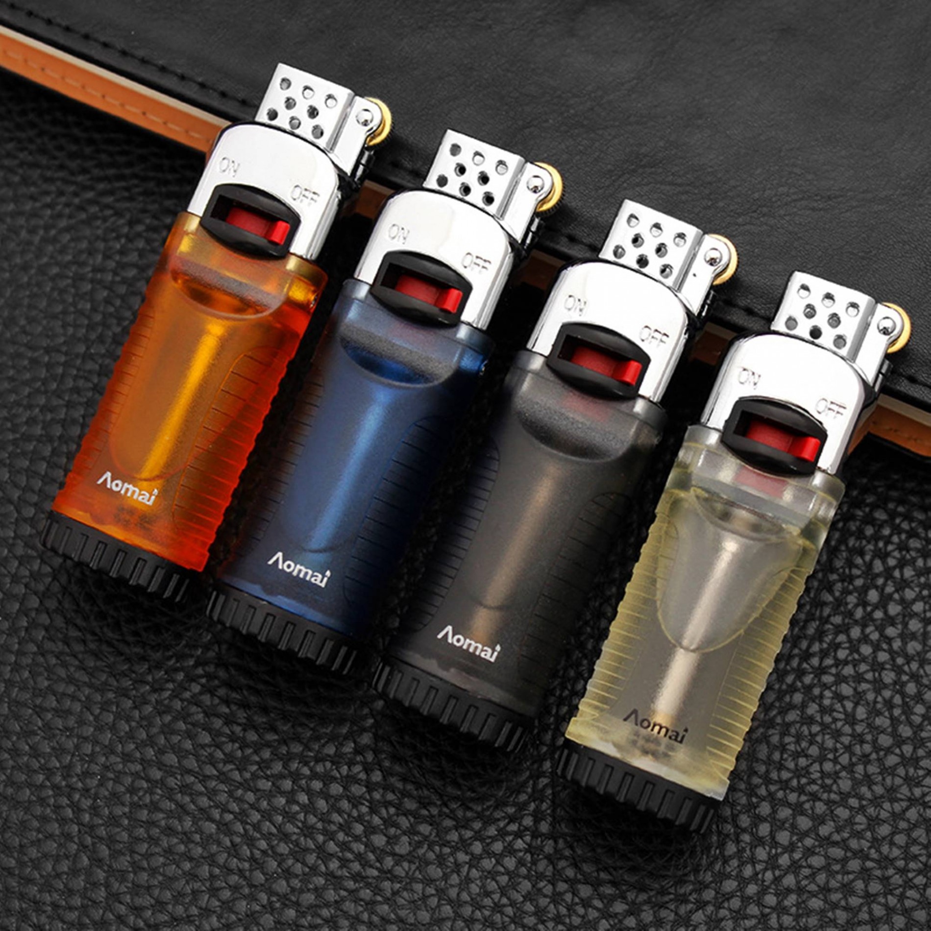 Bật lửa Aomai 7102 ma trơi lửa bay gas lộ thiên AM7102