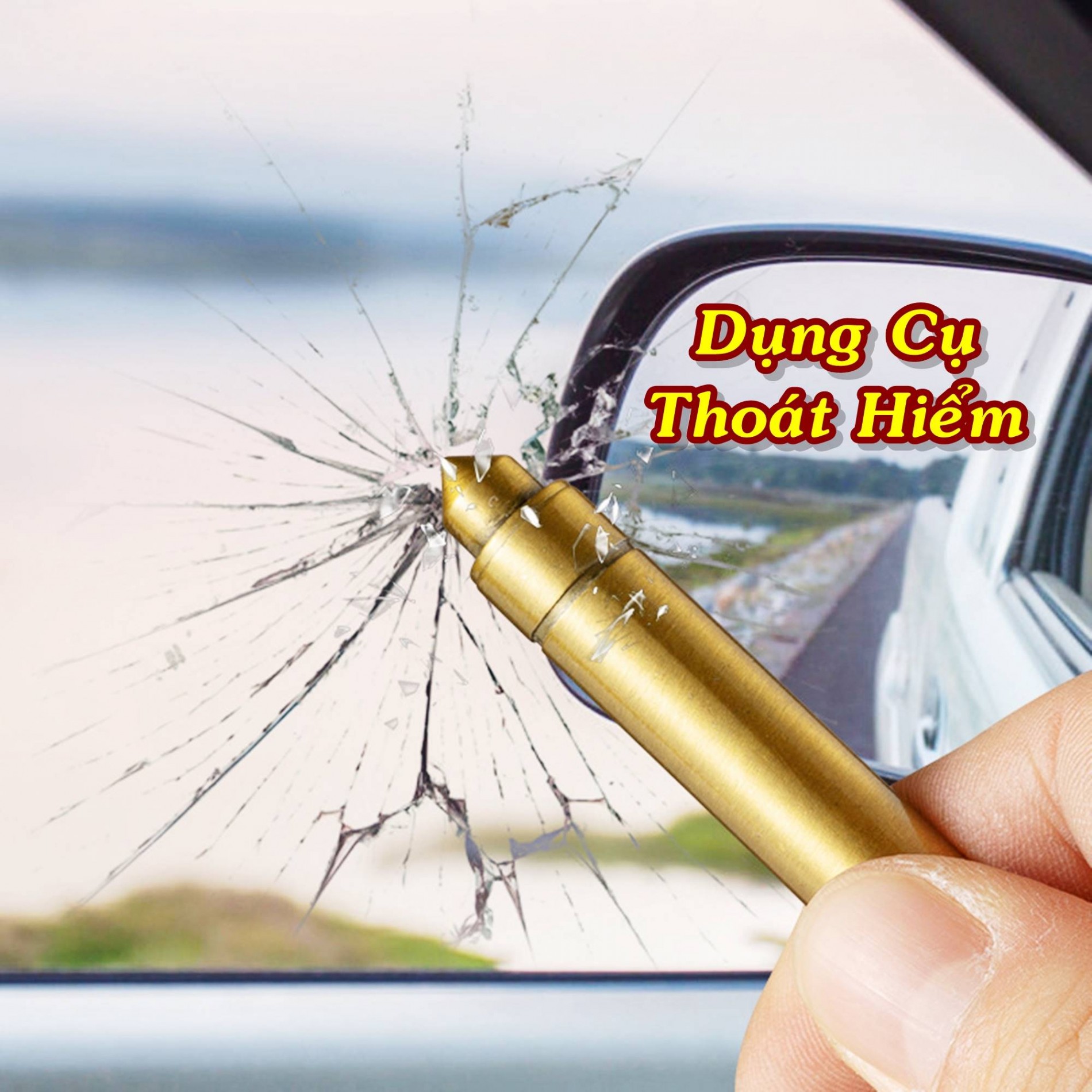 Bật lửa móc khóa diêm xăng Dolphin 4 in1 (bật lửa, móc khóa, thoát hiểm, khui bia)