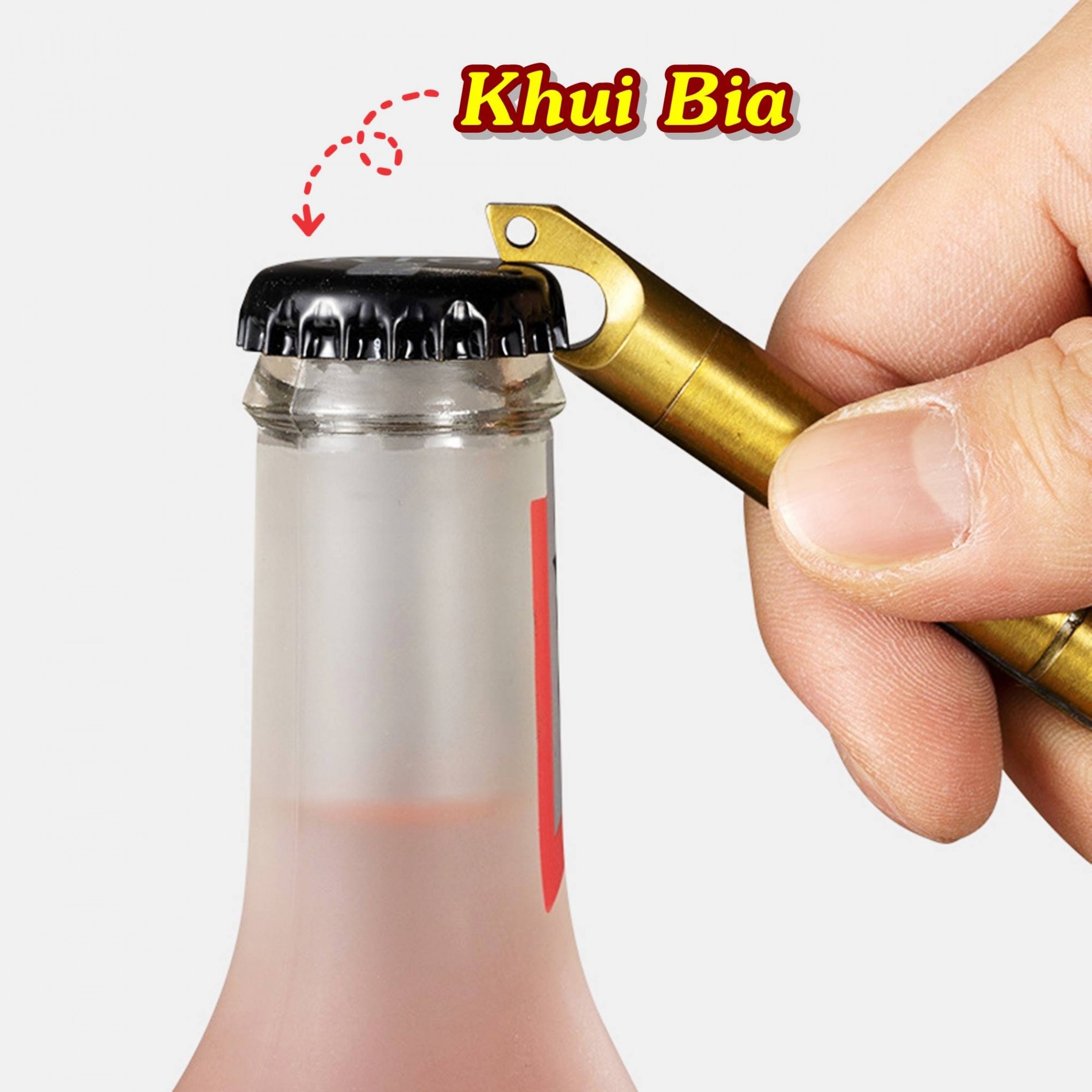 Bật lửa móc khóa diêm xăng Dolphin 4 in1 (bật lửa, móc khóa, thoát hiểm, khui bia)