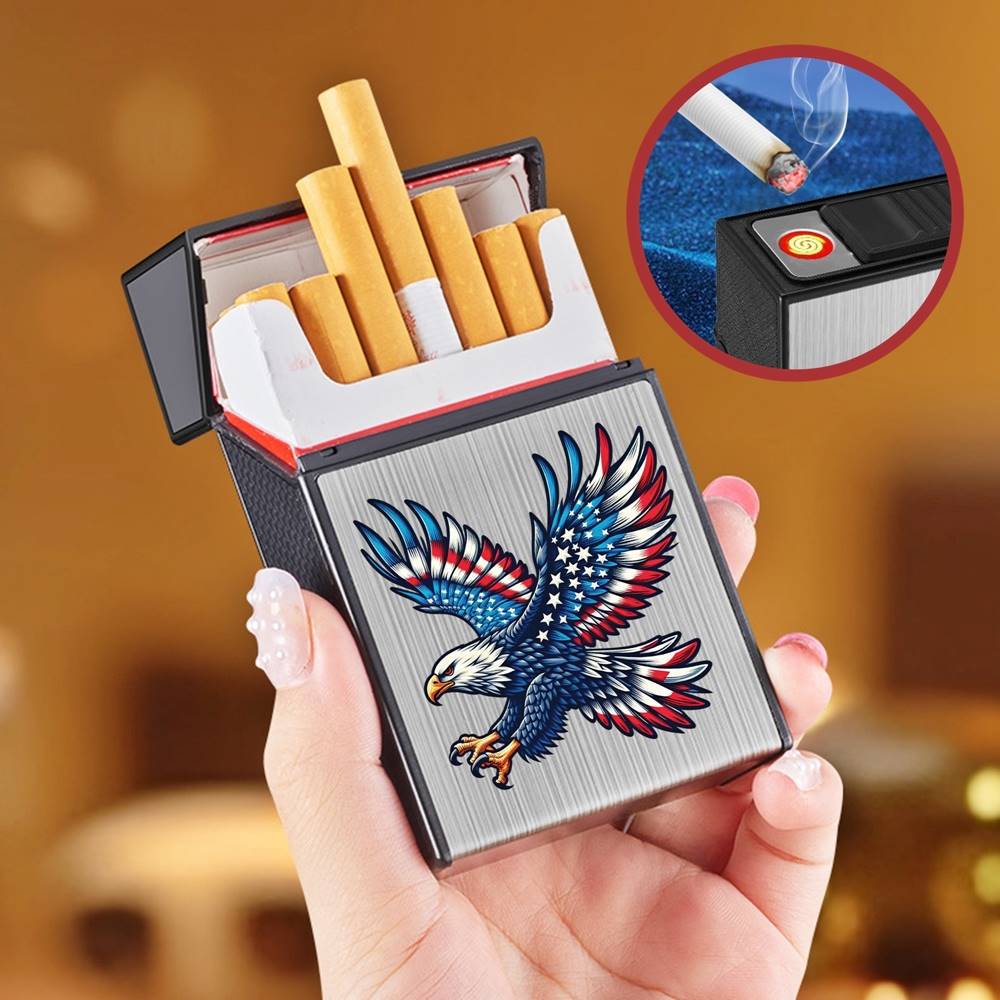 Bật lửa điện hộp thuốc hình đại bàng sạc điện