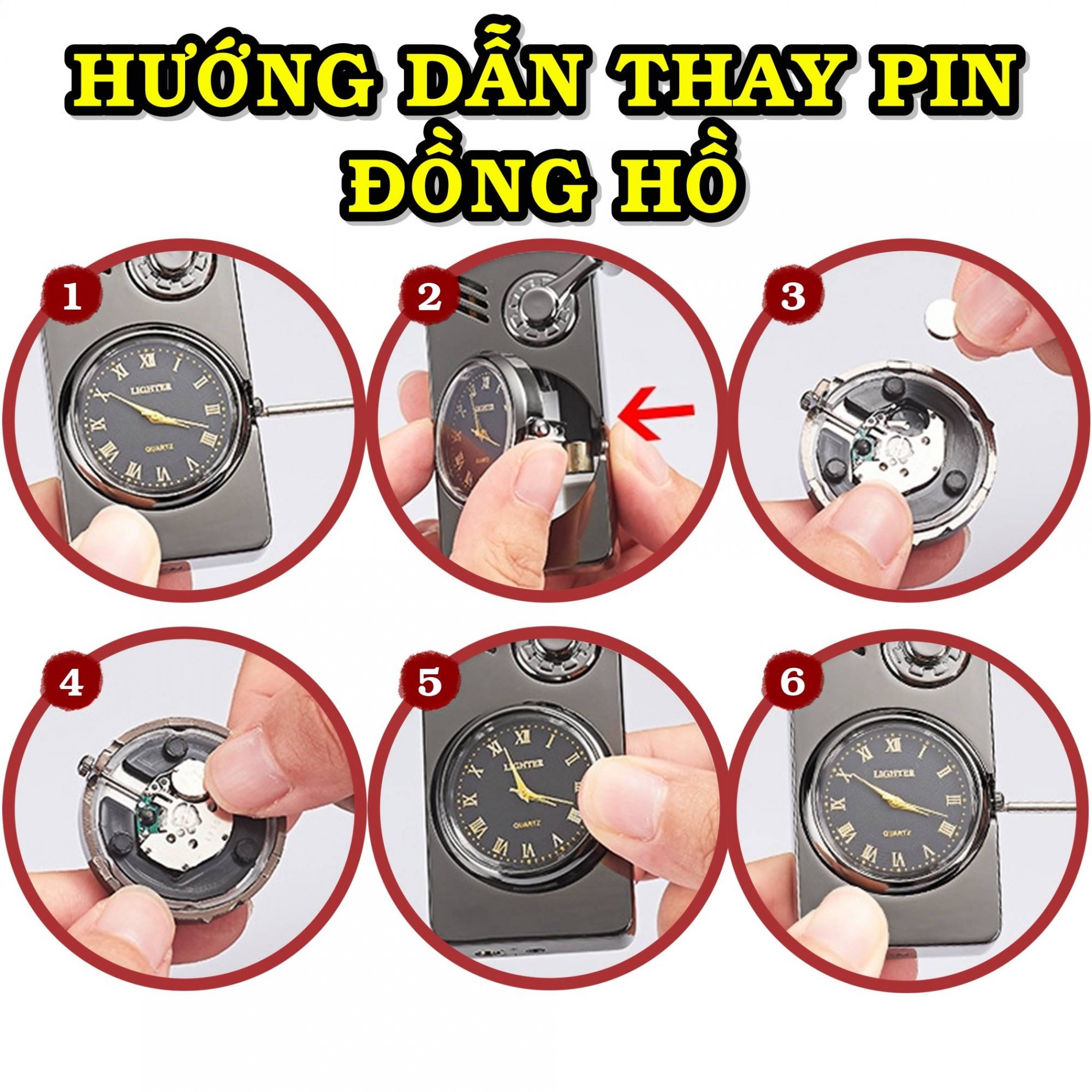 Bật lửa hình súng đồng hồ 3 in1 xài gas