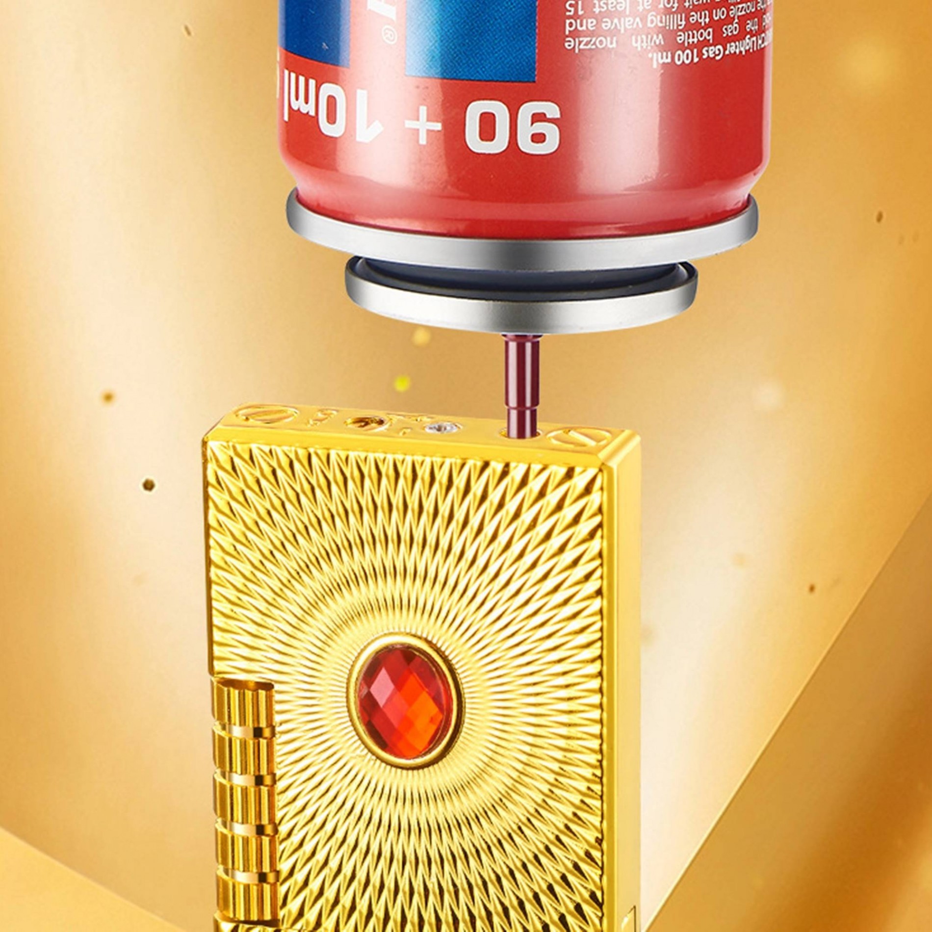 Bật lửa cẩn hồng ngọc bảo thạch