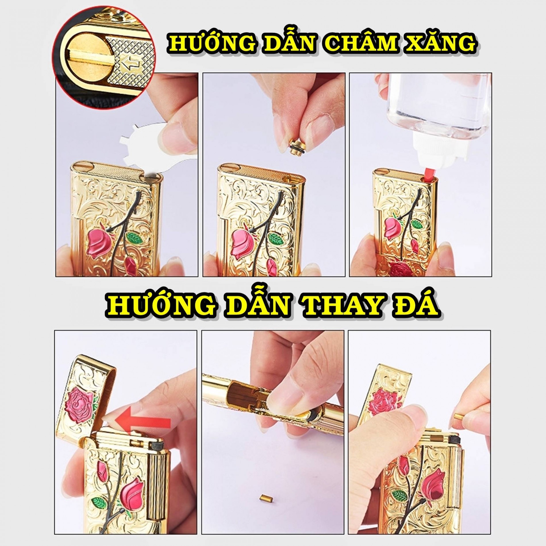 Bật lửa Dupont vân đá M-75 dùng xăng