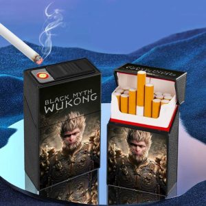 Bật lửa hình hộp thuốc hình Wukong để được 20 điếu thuốc dùng điện
