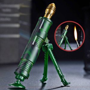 Bật lửa hình súng cối quân đội kim loại xài xăng